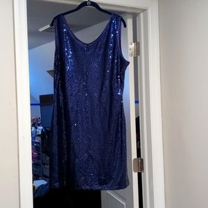 Navy blue sequins dress never worn new with tag